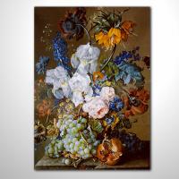 歐式古典花卉 1286 純手繪 花卉油畫 ...
