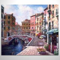 風景畫-風景油畫掛畫-玄關畫/臥室掛畫/客廳掛畫/辦公室掛畫/室內設計最愛油畫 威尼斯水之都 005 歐洲最浪漫的城市「橋之城」「漂浮之都」「運河之城」風景油畫